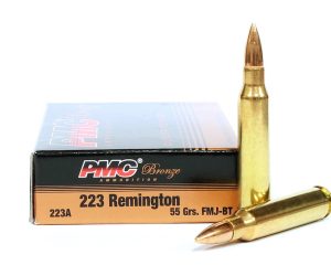 PMC Ammunition Bronze 223 Rem 55 Grain Full Metal Jacket Boat Tail Brass- 1000Rds - Full Case