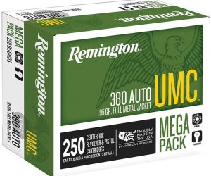 380 ACP Remington UMC Ammunition 95 Grain Full Metal Jacket 250 rounds