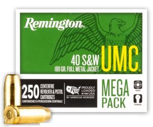 Remington UMC Ammunition 40 S&W 180 Grain Full Metal Jacket650 rounds